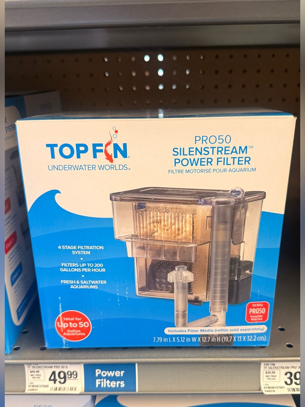PRO50 SilenStream Power Filter — Blue/Clear